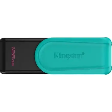 Kingston DTXS-128GB 128GB Portable USB 3.2 Gen1 DataTraveler ExodiaS (Black-Turquoise) Flash Bellek