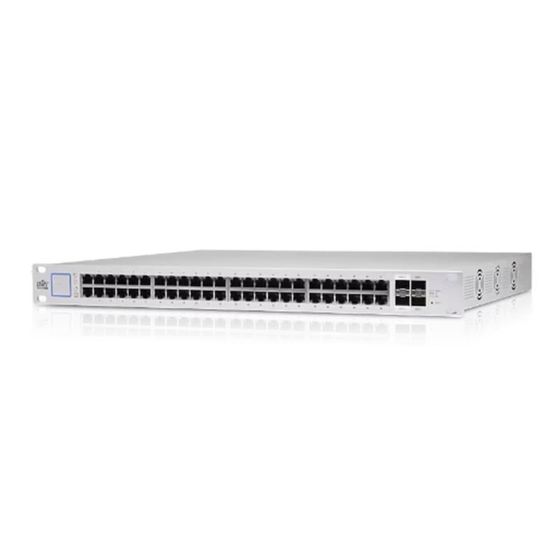 Ubiquiti UniFi Switch US‑48‑500W 48 Port Gigabit Yönetilebilir+2×1 Gb & 2×10 Gb SFP Uplink, 500 W PoE+, Rackmount