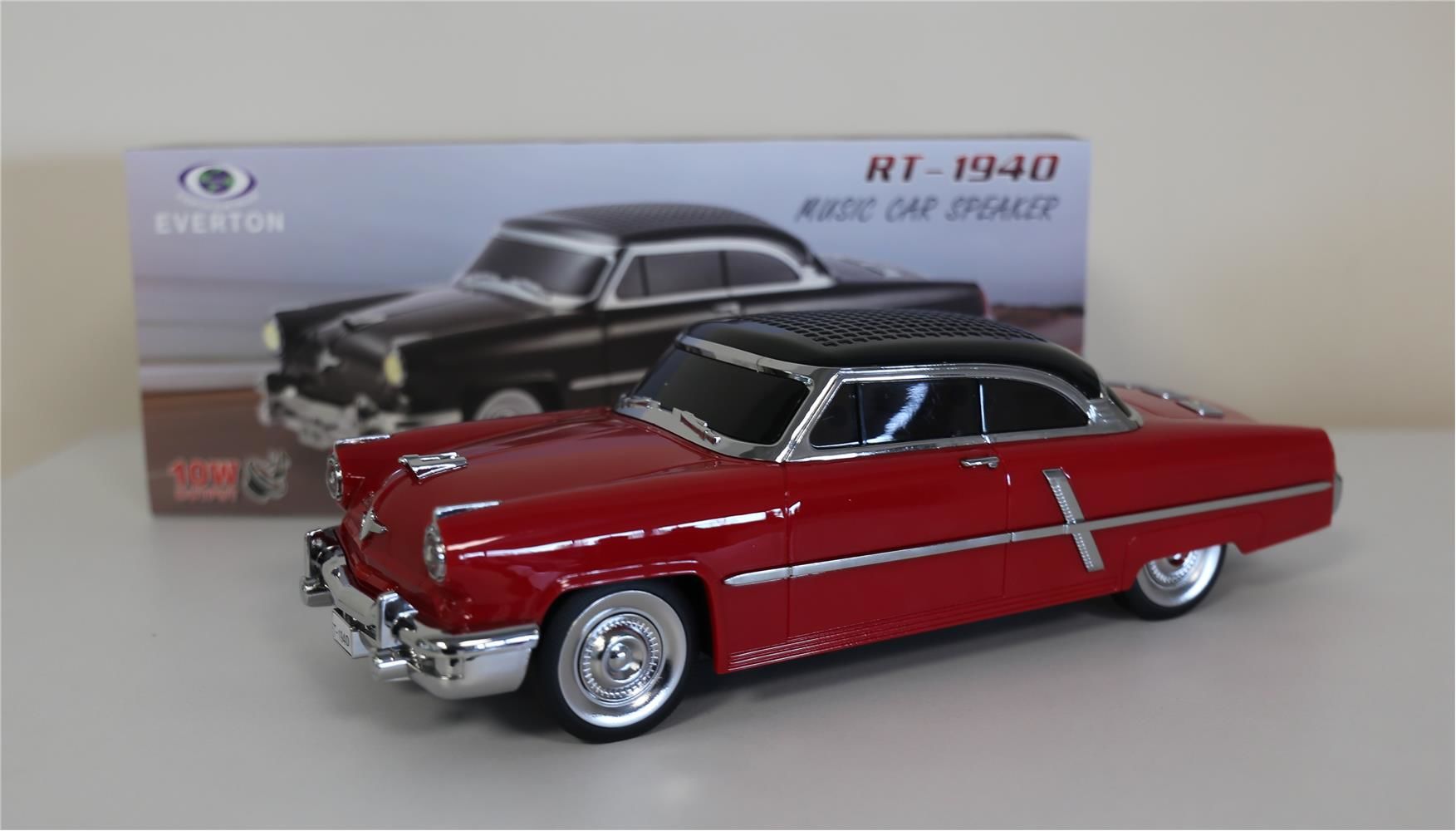 Everton RT-1940 Kırmızı Arabalı Bluetooth FM-USB-TF-AUX Şarjlı Nostaljik Radyo