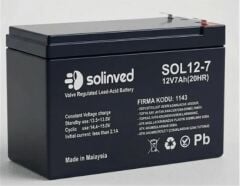 Solinved 12v 7AH Kuru Akü Premium