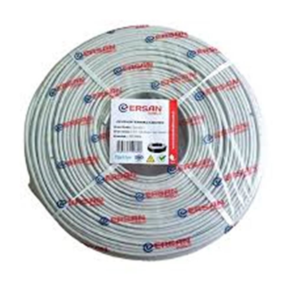 Ersan ER-5001 CU 2+1 1×0,50 mm Mini Koaksiyel + 2×0,50 mm Besleme CCTV Kamera Kablosu – 250 metre