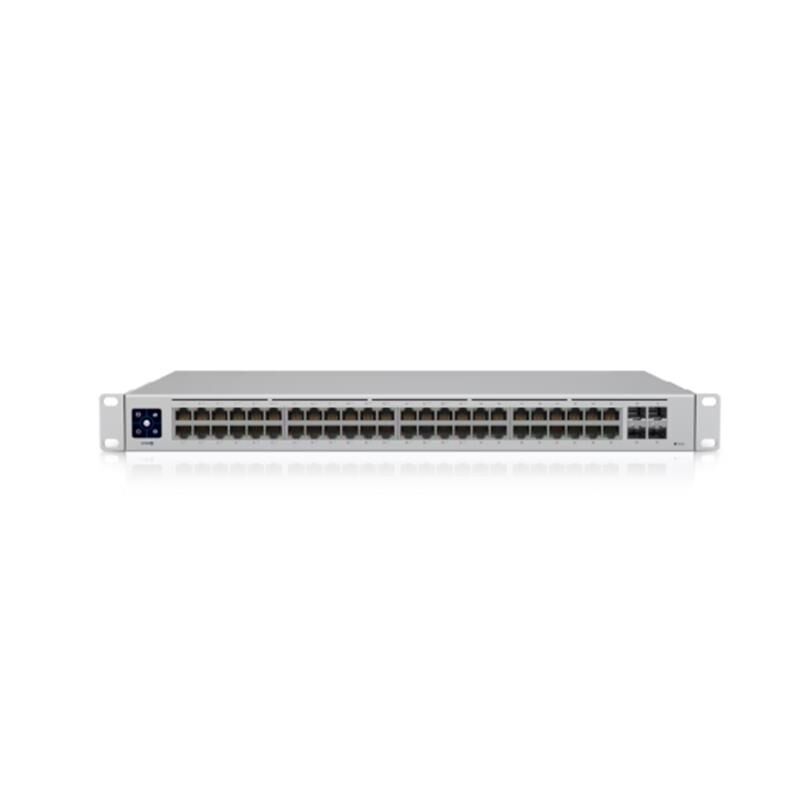 Ubiquiti UniFi Switch USW‑48‑POE 48 Port Gigabit Yönetilebilir Switch + 4×Gigabit SFP Uplink, 195 W PoE+, Rackmount