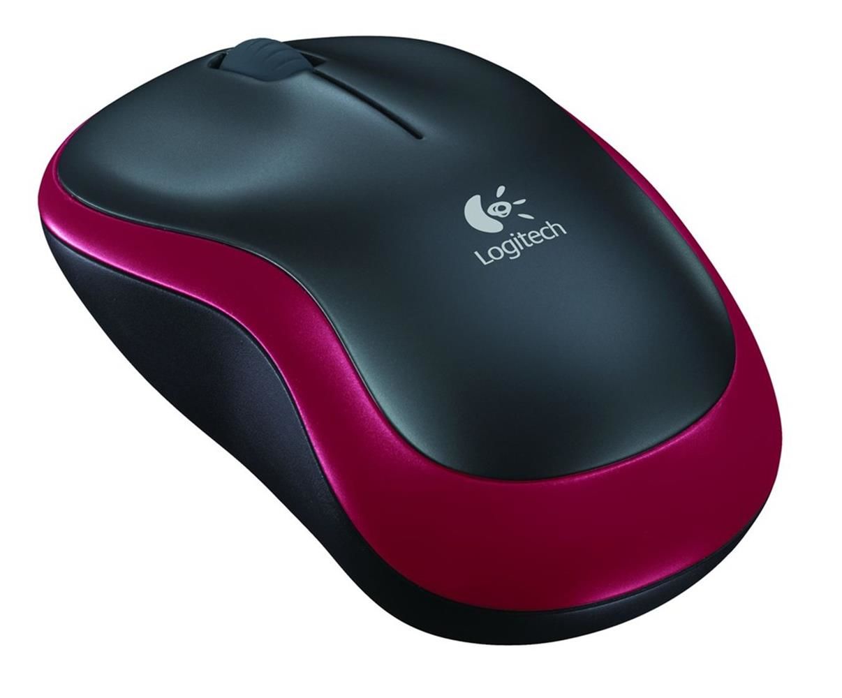 Logitech M185 910-002237 Kablosuz Optik Mouse - 1000 DPI Kırmızı/Siyah
