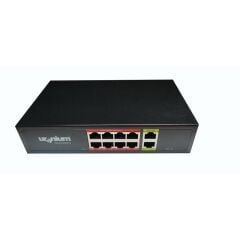 URANIUM POE‑G8002‑96W 8 Port Gigabit PoE Switch + 2×Gigabit RJ45 Uplink, Realtek Çipset, 96W Güç