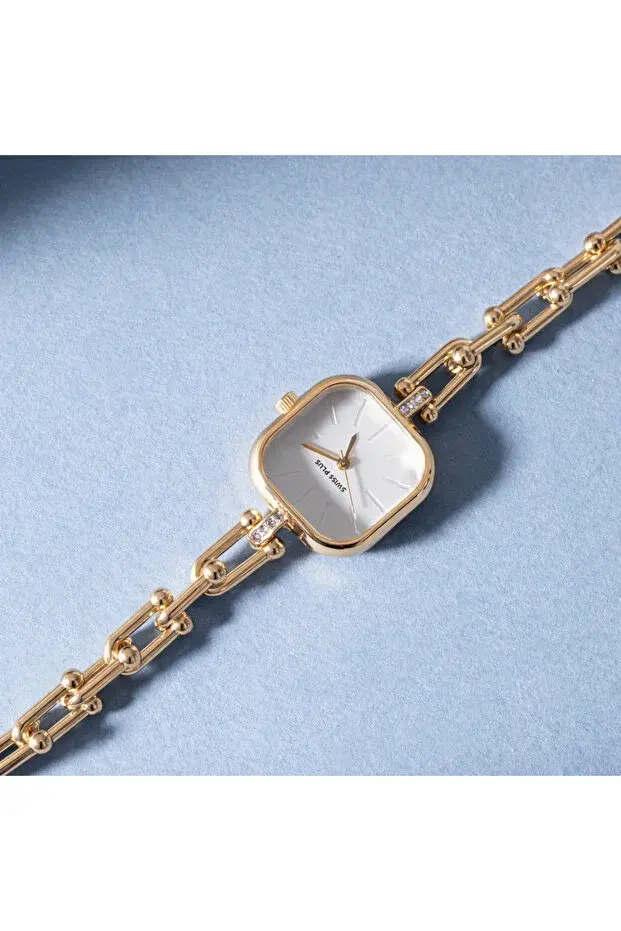 Swiss Plus Woman Watch Model-7 ST0227KBL Gold