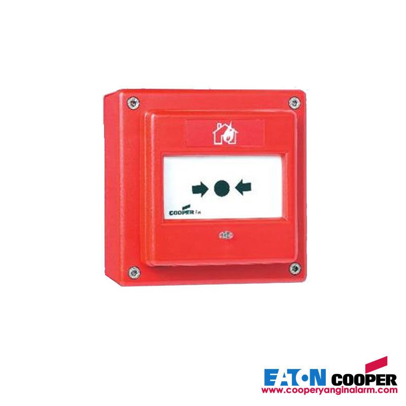 Cooper CBG370WP Elektronik Adreslenebilir Yangın İhbar Butonu, Dahili Kısa Devre İzolatörlü, IP67 Su Geçirmez