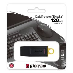 Kingston DataTraveler Exodia 128GB USB 3.2 Gen 1 Flash Bellek Siyah-Sarı - DTX/128GB