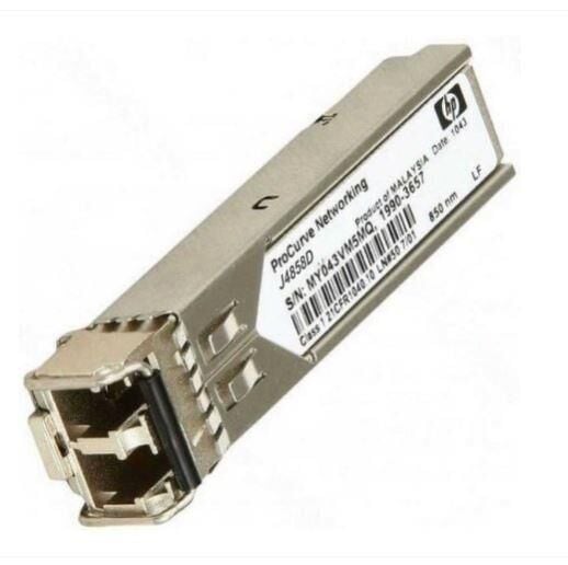 HPE Aruba/ProCurve J4858D 1000Base‑SX Multi‑Mode SFP 1.25 Gbps 850 nm Duplex LC – 550 m OM2/OM3 Fiber, DDM, Hot‑Swappable, SFP‑MSA