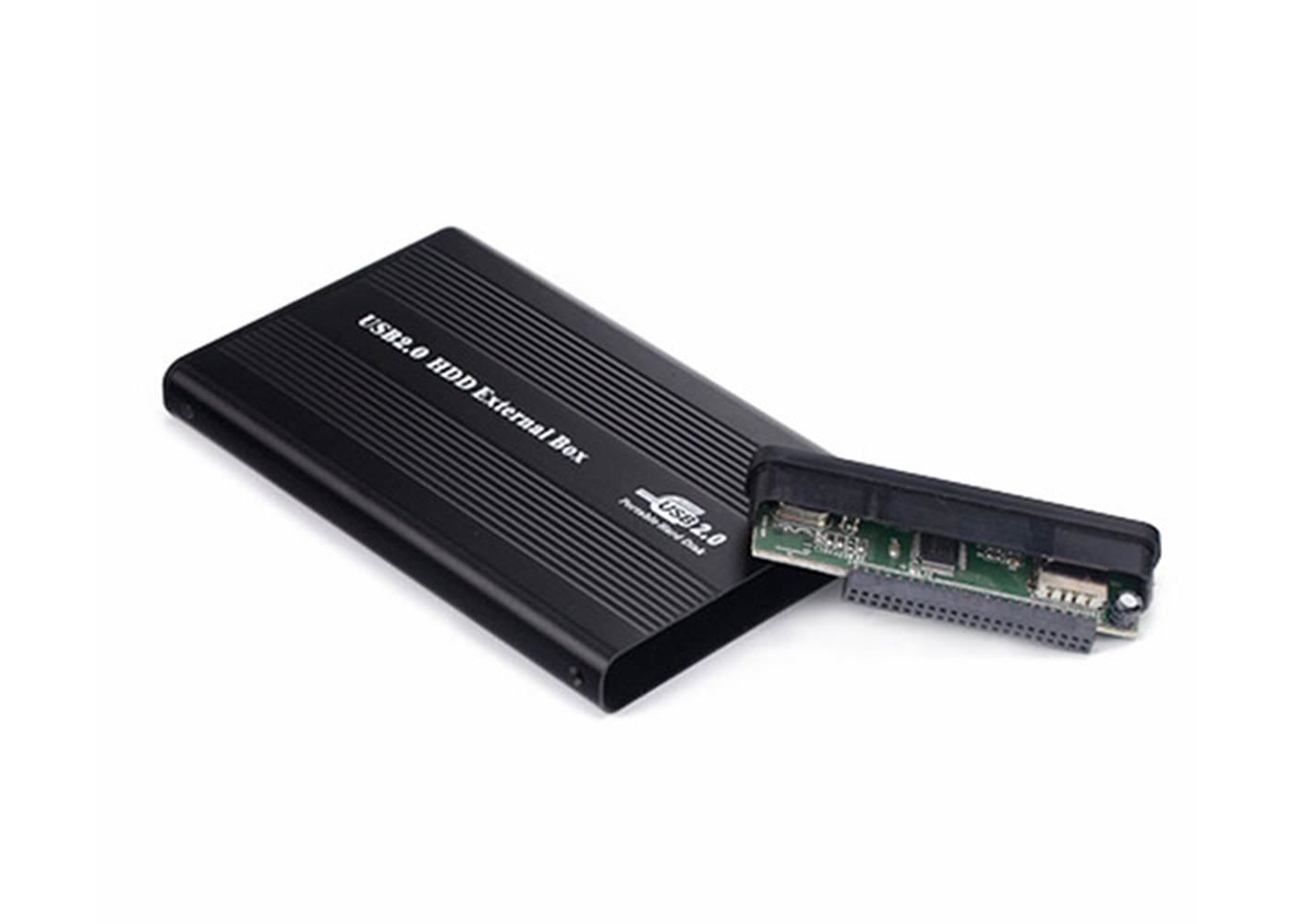 Hytech HY‑HDC20 2.5'' USB 2.0 SATA 2.5'' HDD Kutusu Siyah – Alüminyum Kasa, Plug‑and‑Play, 480 Mb/s USB 2.0