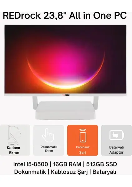 Redrock AIO FOLDLİNE FD585016R51N24P i5-8500 16GB 512GB 23.8'' DOS - TOUCH