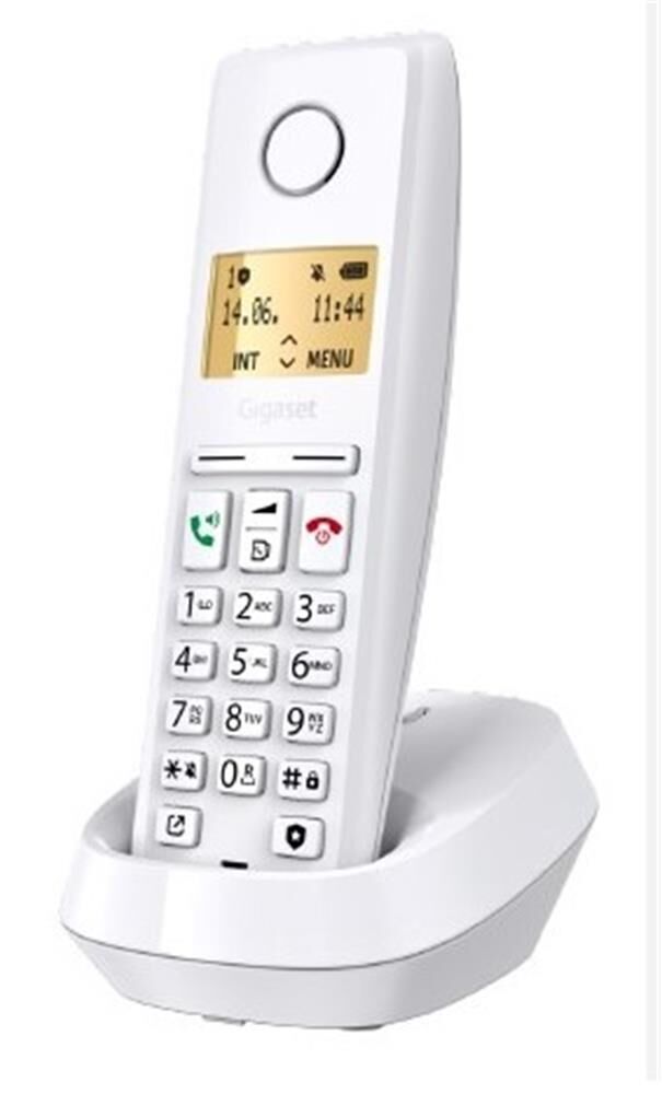 Gigaset Pure 200 DECT Telsiz Telefon - 2.0 inç Aydınlatmalı Ekran - Beyaz