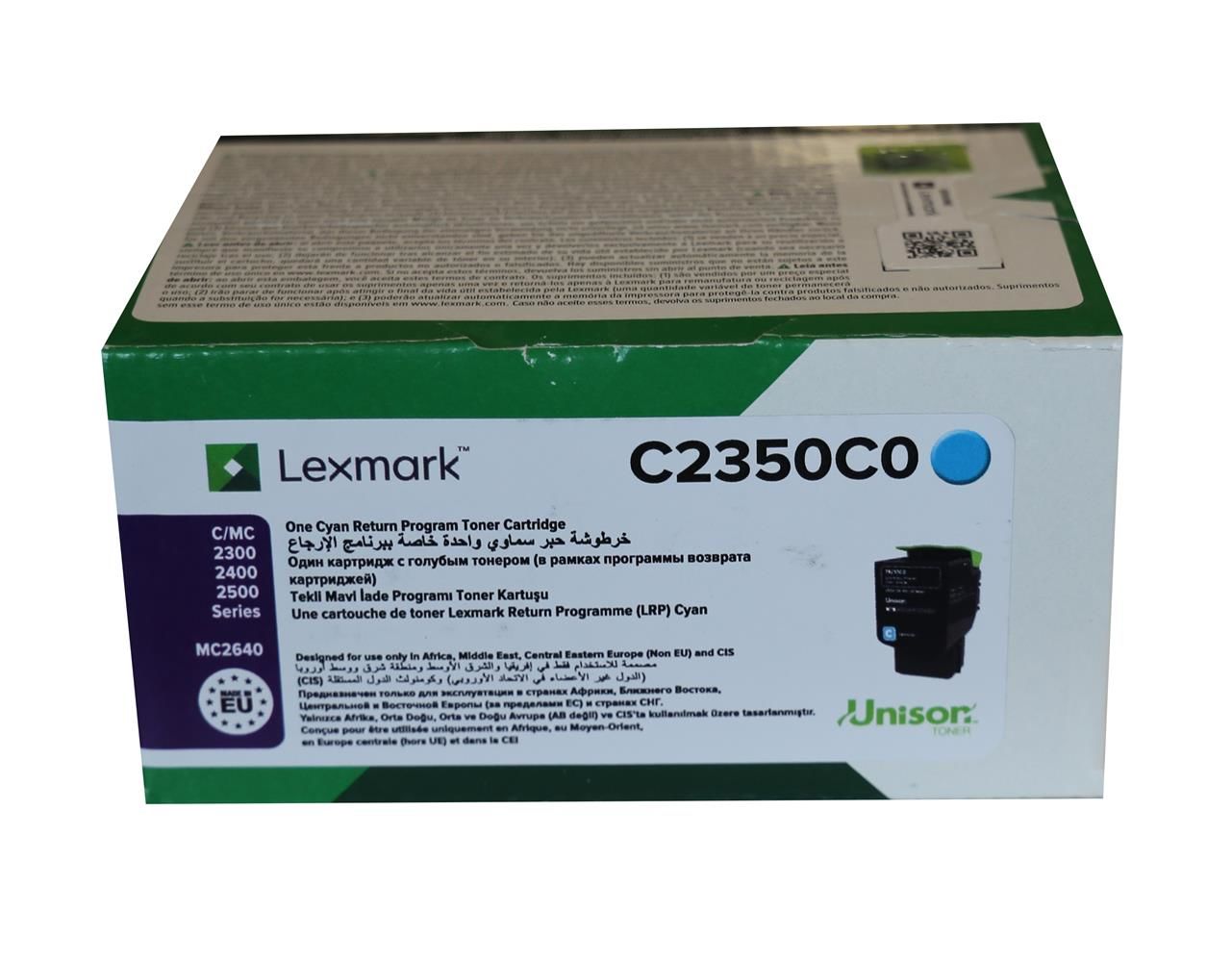 Lexmark C2350C0 Camgöbeği (Cyan) Orijinal Toner Kartuşu (1.000 Sayfa)