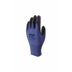 Beybi Poly PNZebra No:9 Mavi/Siyah Nitril Kaplı İş Eldiveni (12'li Paket)