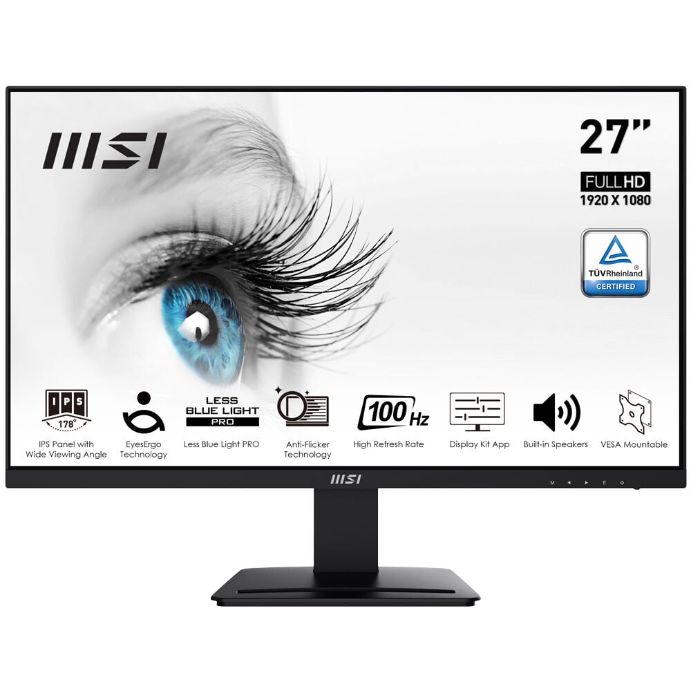 MSI 27'' Pro MP273A Flat IPS 1ms FreeSync Siyah FHD Monitör