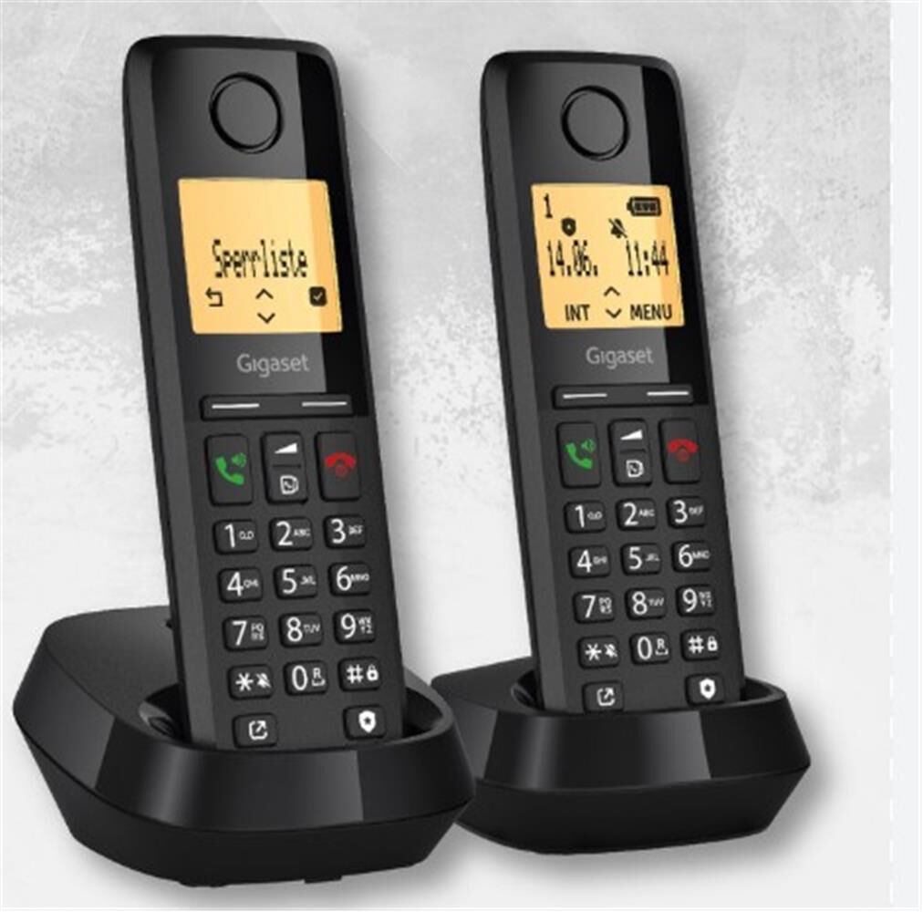 Gigaset Pure 300 Duo Siyah Renkli Ekranlı İkili (2'li) DECT Telsiz Telefon Seti