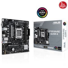 Asus Prime A620M-K AMD A620 Soket AM5 DDR5 6400MHz (OC) HDMI VGA M.2 mATX Anakart