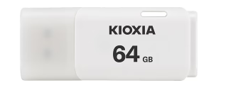 KIOXIA 64GB U202 Beyaz USB 2.0 Flash Bellek USB Bellek Taşınabilir Depolama