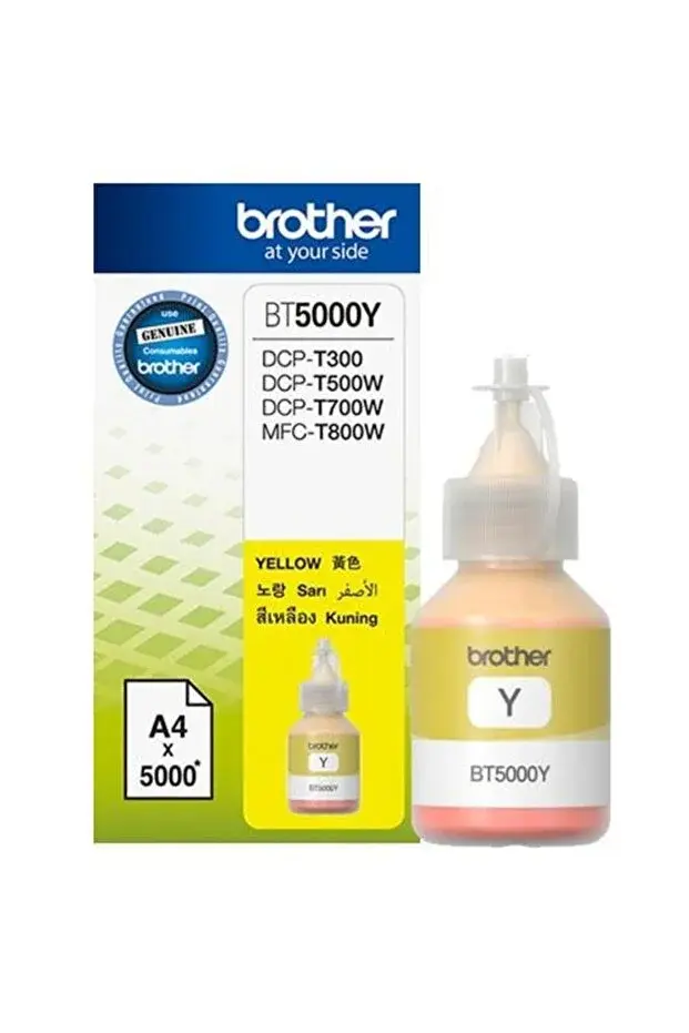 Brother BT5000Y Yellow Sarı 5.000 Sayfa Şişe Mürekkep DCP-T300-310-500-510-700-710 MFC-T800-810
