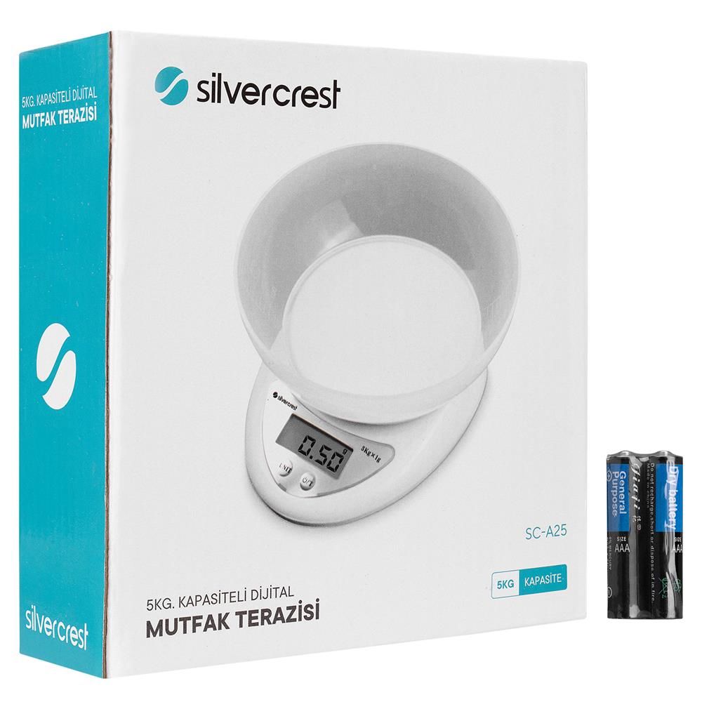 Silver Crest SC-A25 5 Kg Kapasiteli Dijital Mutfak Terazisi