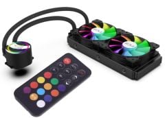 Inca ISS‑02XN Intel/AMD 2×120 mm ARGB LED Fanlı AM5 Uyumlu Control Remote CPU Liquid Cooler – Bakır Soğutucu Taban, 800‑1800 RPM PWM Fan, 63 CFM, 2500 RPM Pompa