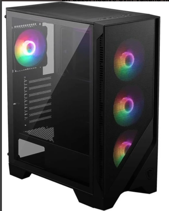 MSI MAG FORGE 120A B65 650W 80+ Bronze ATX Mid Tower Gaming Kasa Temperli Cam RGB Fanlı PSU Dahil Bilgisayar Kasası
