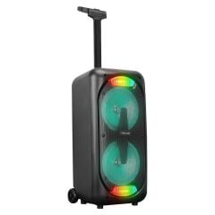 Mikado MD-801KP 30W Şarjlı Bluetooth Taşınabilir Hoparlör - Kablosuz Mikrofonlu ve LED Işıklı