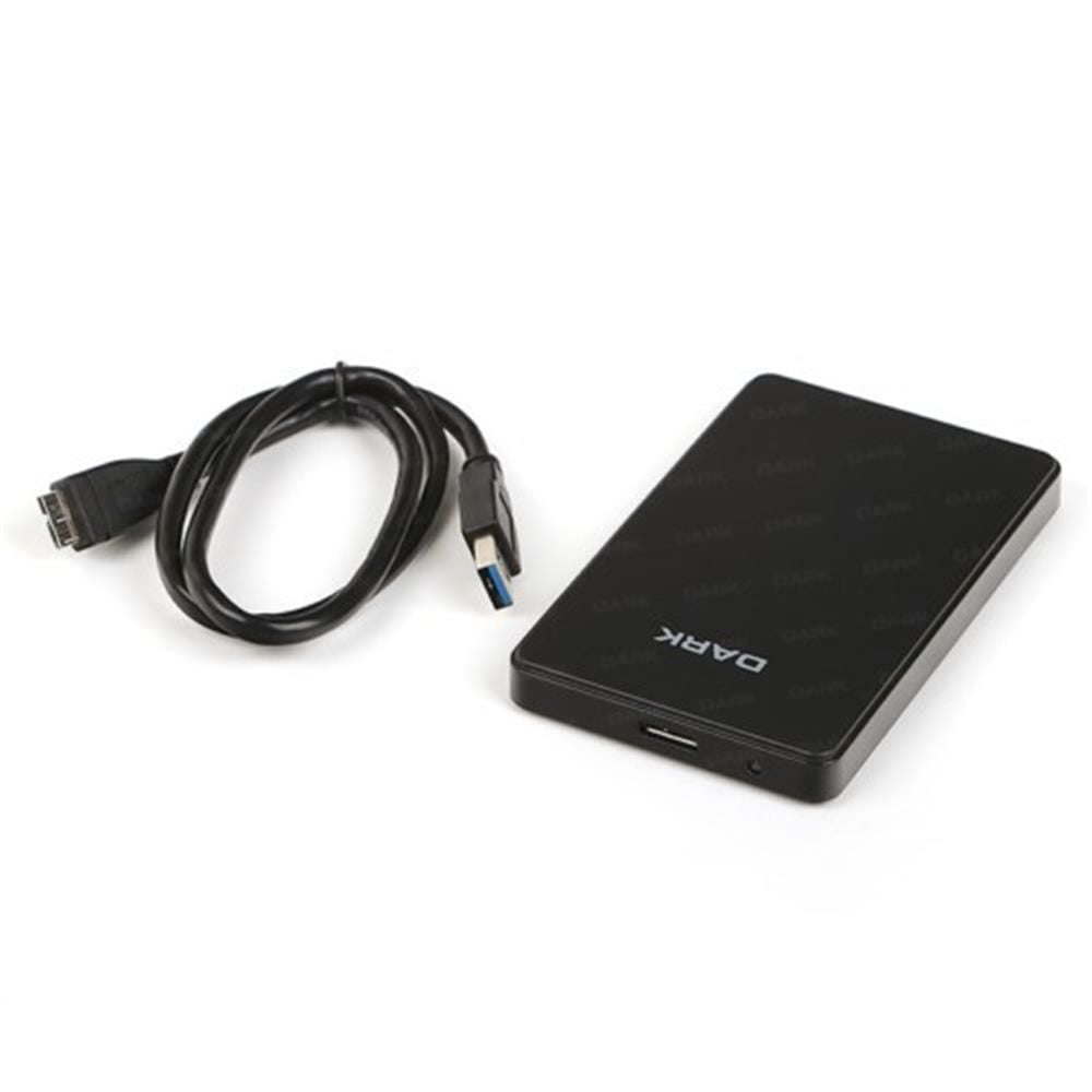 Dark StoreX E29 DK‑AC‑DSE29 USB 3.0 2,5″ SATA I/II/III Tak‑Çalıştır Vidasız LED Disk Kutusu Siyah Plastik