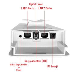 Ezcool EZ-W240AN 2.4GHz 300Mbps 1km Menzilli Dış Ortam Wireless Access Point / Client Bridge