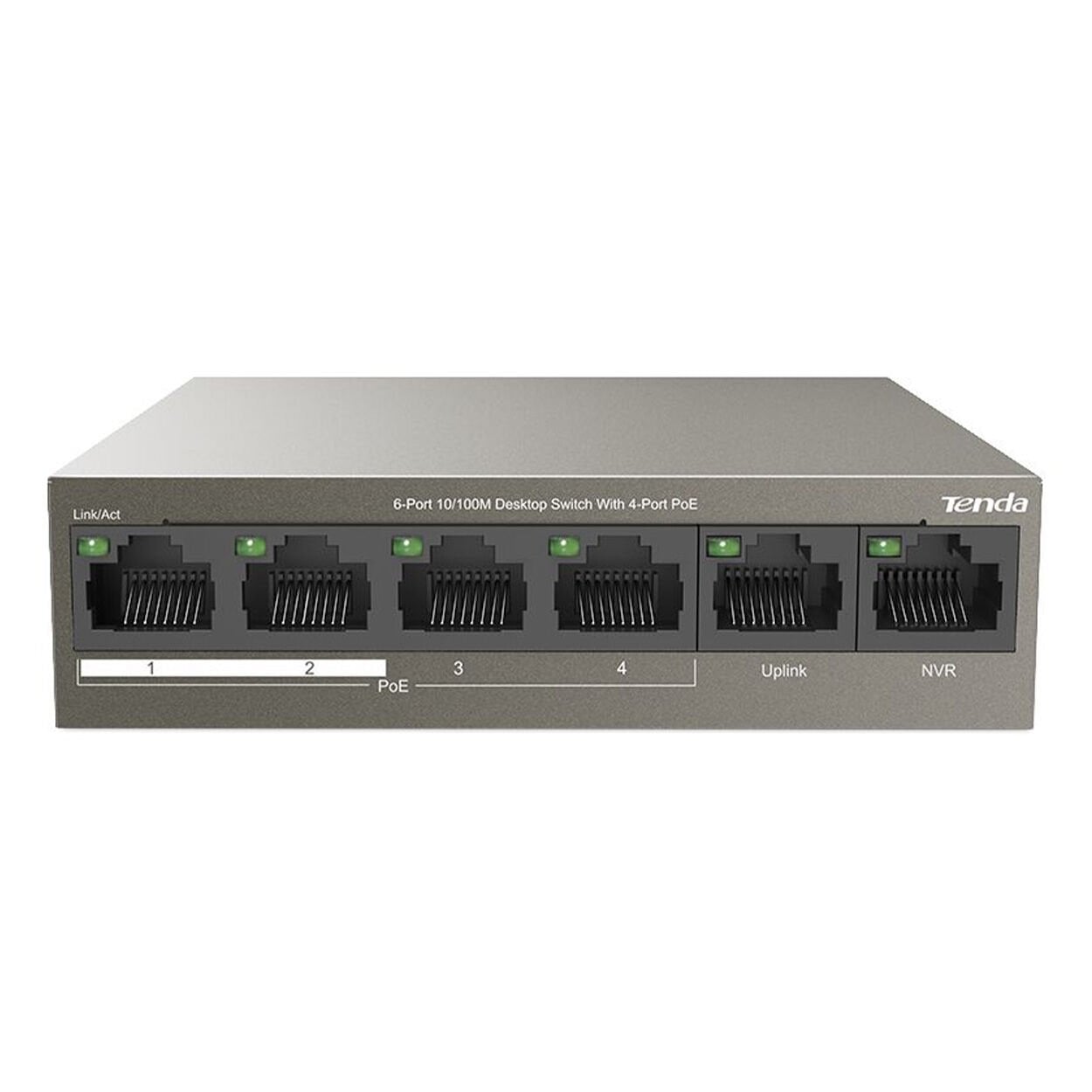 TENDA TEF1106P-4-63W 4FE PoE Port (63W), 2FE Uplink Desktop Switch