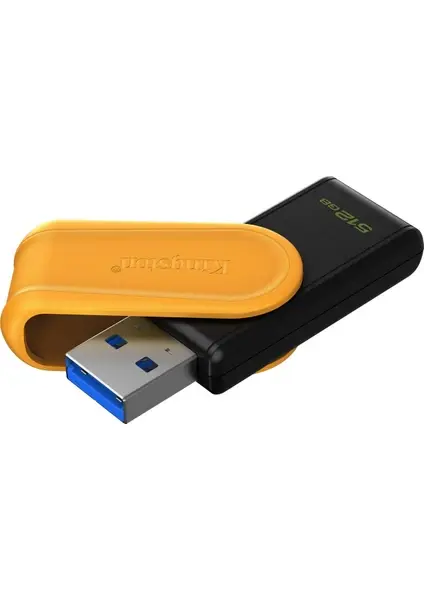 Kingston DTXS-512GB 512GB Portable USB 3.2 Gen1 DataTraveler ExodiaS (Black-Yellow) Flash Bellek