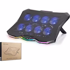 HADRON DCXAA3 Laptop Soğutucu 8 Fanlı RGB 13-17.3 İnç Siyah