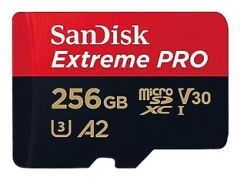 SanDisk Extreme Pro 256GB microSDXC UHS-I Bellek Kartı SDSQXCD-256G-GN6MA (200MB/s Okuma, 140MB/s Yazma, V30, U3, A2)