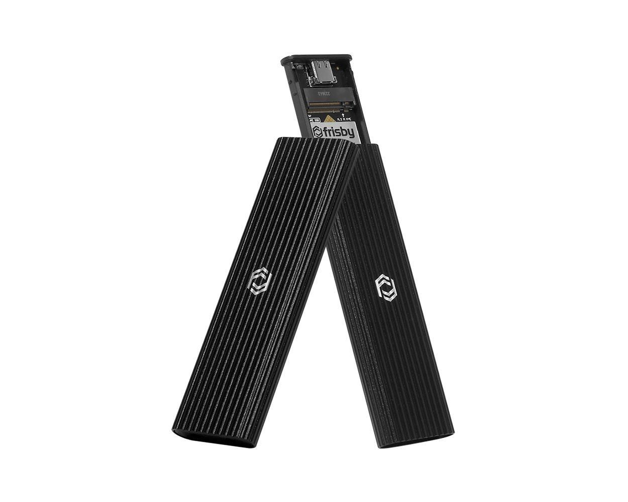 Frisby FHC‑M2305 Type‑C™ USB 3.1 10 Gbps Alüminyum M.2 PCIe NVMe & NGFF SATA SSD Disk Kutusu, 2230‑2280 Desteği, Siyah