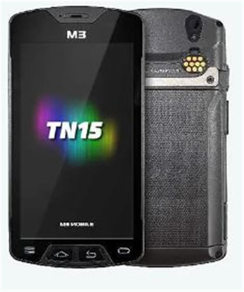 M3 Mobile TN15 GMS 2D Scanner, BT, GPS, NFS(HF) 4 GB 64 GB Android 8.1 El Terminali