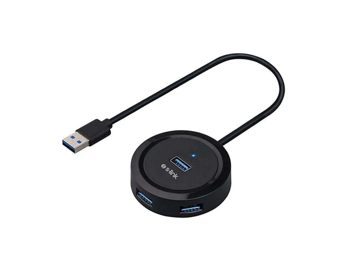 S-LINK Swapp SW-U300 4 Port USB 3.0 5Gbps Siyah USB Çoklayıcı Hub