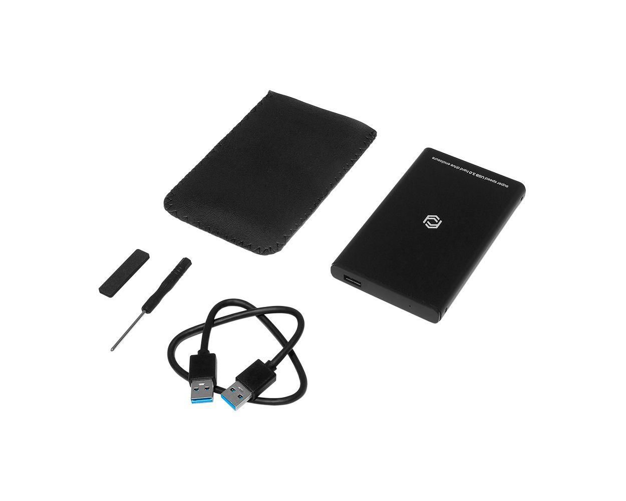 Frisby FHC‑2590B 2.5″ SATA USB 3.0 5 Gbps Alüminyum 9.5 mm / 7 mm HDD / SSD Destekli Taşınabilir Disk Kutusu Siyah