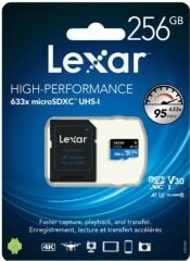 Lexar 512GB microSDXC™ UHS-I, SD Adaptörlü, 100 MB/s'ye Kadar Okuma, 70 MB/s'ye Kadar Yazma
