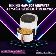 Hiking HAF-507 Airfryer Az Yağlı Fritöz 8 Litre Beyaz