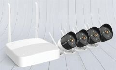 Tenda K4W-3TC 4 Kanal Wi-Fi NVR Güvenlik Kamerası Seti (4 Adet 3MP Bullet Kamera + 4 Kanal NVR)