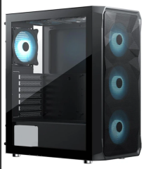 Frisby FC-9485G 600W 80+ Bronze 4x RGB Fanlı Temperli Cam Yan Panelli ATX Gaming Kasa Siyah