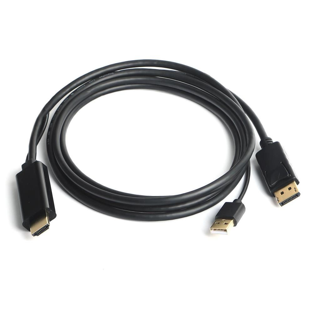 Dark DK-CB-AHDMIXDP2 HDMI to DisplayPort Dönüştürücü 2 Metre USB Güç Kablosu Destekli