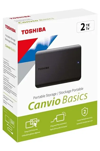TOSHIBA Canvio Basic 2TB USB3.2 HDTB520EK3AA