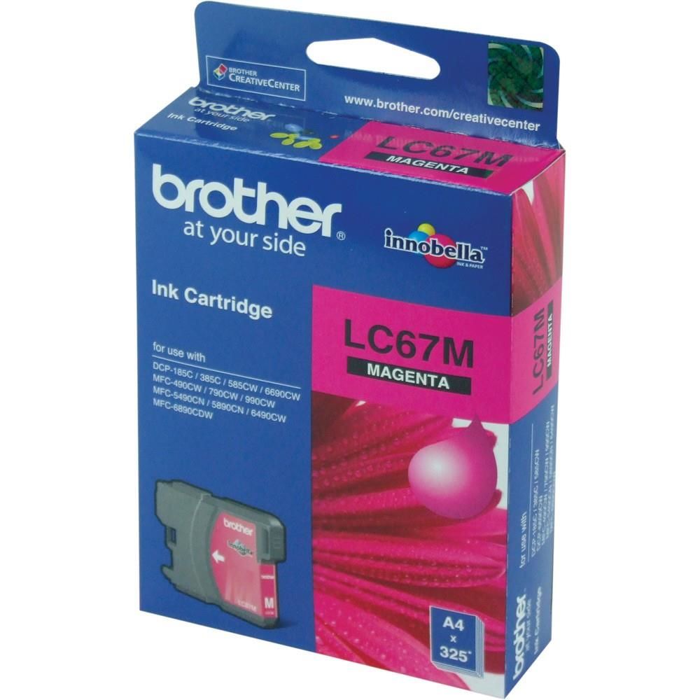 Brother LC-67M Magenta Kırmızı 325 Sayfa Kartuş - DCP-185, 385, MFC-490, 615, 790, 795, 990, 5490, 5890, 6490