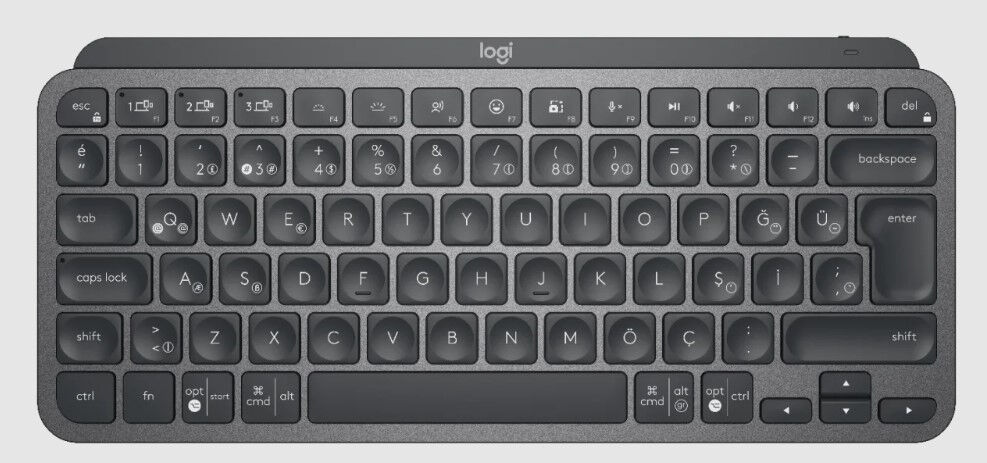 Logitech MX Keys Mini Siyah 920-010504 Türkçe Q Kablosuz Aydınlatmalı Bluetooth Kompakt Klavye