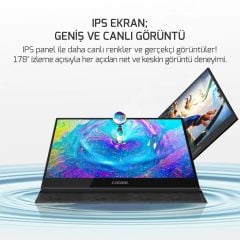 Ezcool 15.6'' Lite E15 60Hz FHD Taşınabilir Monitör (Sıfır Ölü Piksel Garantili)