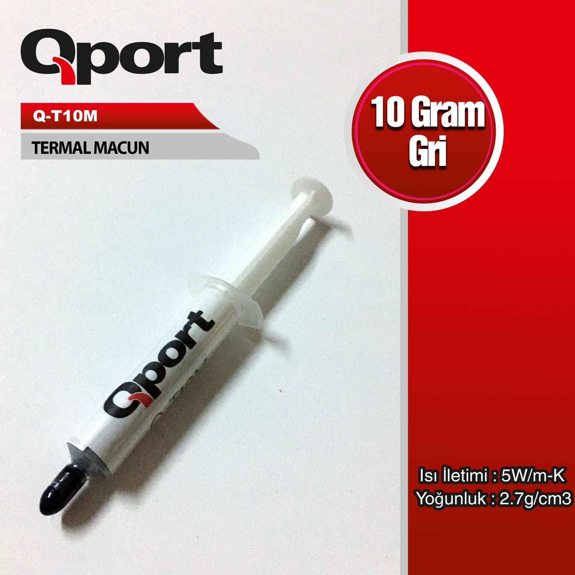 Qport Q-T10M 10g Yüksek Performanslı Termal Macun (5 W/m-K)