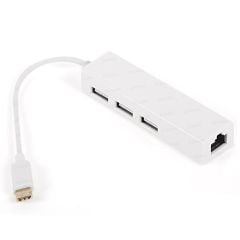 Dark USB3.1 Type-C - 3xUSB2.0 HUB + 10/100 Ethernet Dönüştürücü