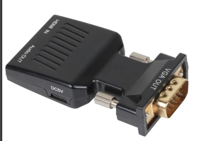 Vcom CA336A VGA Erkek to HDMI Dişi Görüntü ve Ses Dönüştürücü Adaptör Siyah
