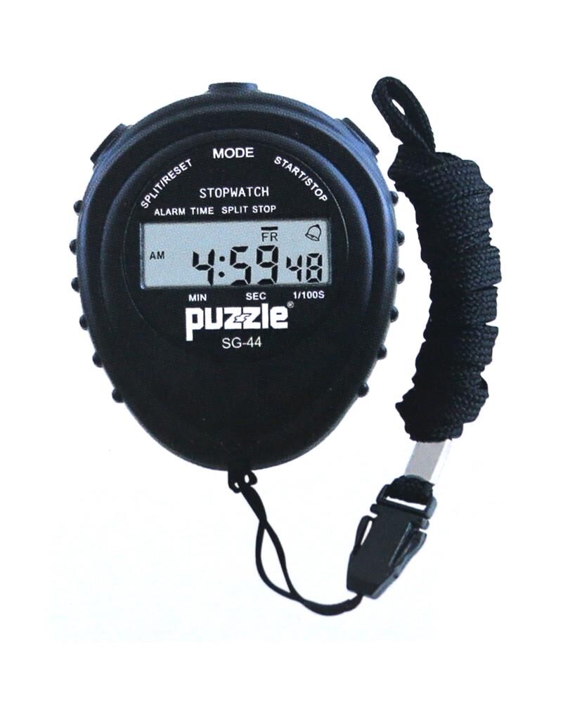 Puzzle SG-44 Dijital Hafızalı Boyun Askılı Kronometre Siyah