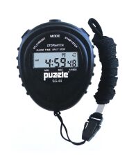 Puzzle SG-44 Dijital Hafızalı Boyun Askılı Kronometre Siyah